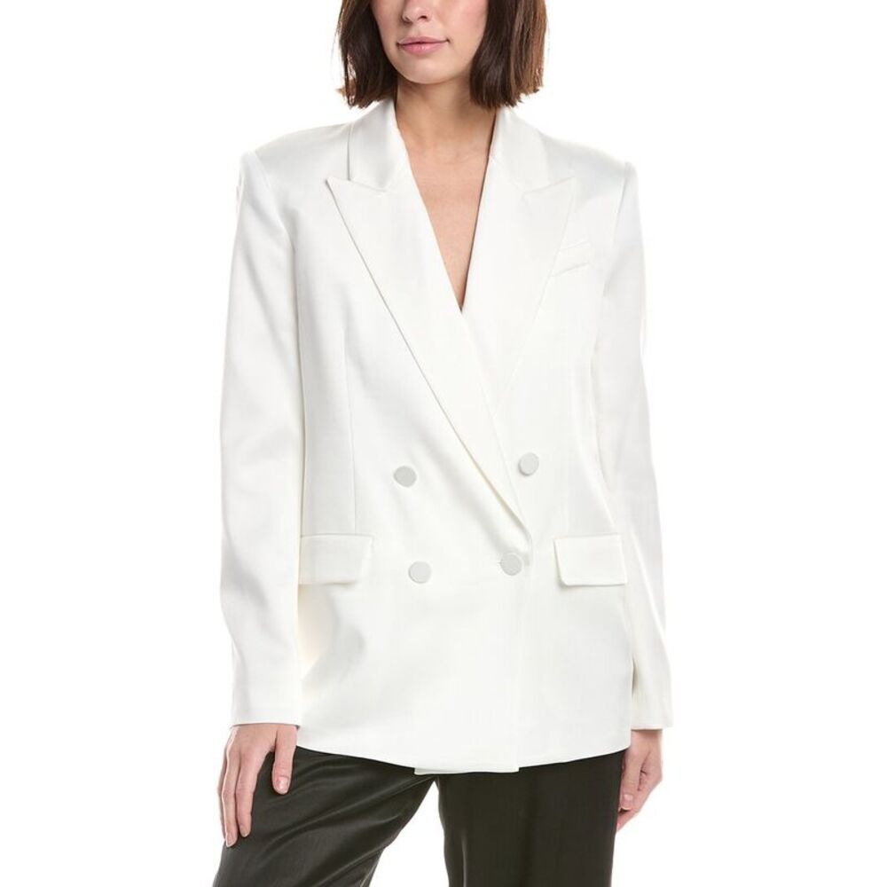 Simkhai Womens Norah Double Breasted Blazer, White